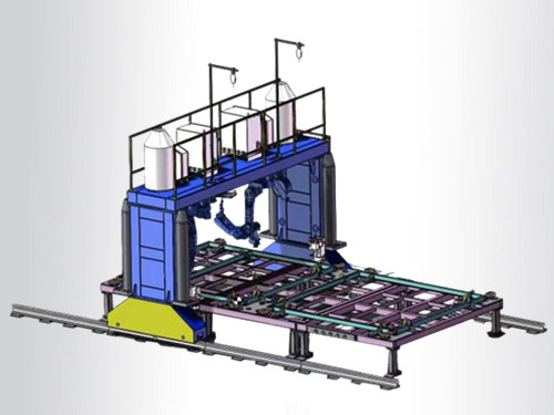 移動(dòng)房焊接機(jī)器人桁架，機(jī)器人龍門架